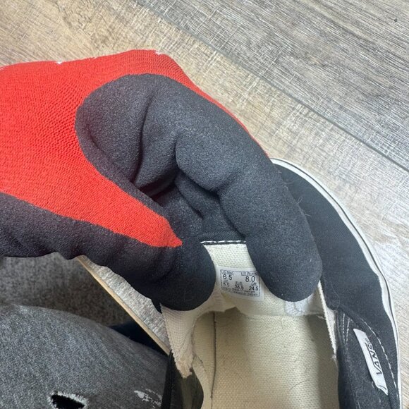 Vans Off The Wall Black Canvas Slip On Sneakers Women's Size 8 - Picture 5 of 7